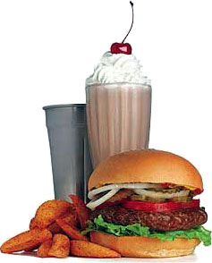 burger and shake